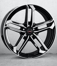 Borbet ATX black polished glossy Wheel 8,5x20 inch 5x114,3 bolt circle