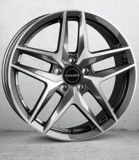 Borbet Z mistral anthracite glossy polished Wheel 8x19 inch 5x112 bolt circle