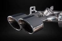 Capristo Rear silencer with double-round/bevel tailpipes fits for Jaguar F-Type