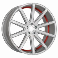CORSPEED DEVILLE Silver-brushed-Surface/ undercut Color Trim rot 10,5x21 5x112 Lochkreis