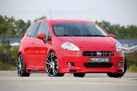 Front lip spoiler Rieger-Tuning incl. Alloy-mesh fits for Fiat Grande Punto