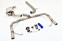 FMS Streetbeast  76mm Duplex Exhaust system stainless steel with flap-control fits for Skoda Octavia 5E