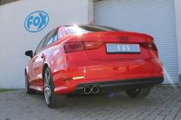Fox sport exhaust part fits for Audi A3 - 8V Sedan with S-Line oder S3 bumper final silencer - 2x80 type 16
