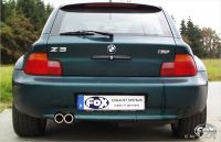 FOX Sportauspuff passend fr BMW Z3/ Z3 Coupe 2,8l Endschalldmpfer - 2x70 Typ 13