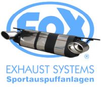 FOX Sportauspuff passend fr Lotus Elise Endschalldmpfer Ausgang rechts/links - 115x85 Typ 33 rechts/links - 1,8l 90kW