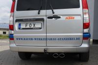 FOX Sportauspuff passend fr Mercedes Vito/ Viano - W639 - NICHT Kompact/ not kompact Endschalldmpfer - 2x115x85 Typ 32