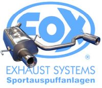 FOX Sportauspuff passend fr Opel Corsa C Endschalldmpfer Ausgang rechts/links - 1x90 Typ 13 rechts/links