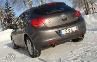 FOX Sportauspuff passend fr Opel Astra J Limousine Endschalldmpfer quer Ausgang rechts/links - 115x85 Typ 32 rechts/links