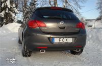 FOX Sportauspuff passend fr Opel Astra J Limousine Endschalldmpfer quer Ausgang rechts/links - 115x85 Typ 32 rechts/links