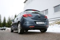 FOX Sportauspuff passend fr Opel Astra J Limousine Endschalldmpfer quer Ausgang links - 140x90 Typ 32