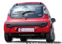 FOX Sportauspuff passend fr CitroenC1/ Peugeot 107/ Toyota Aygo Endschalldmpfer Ausgang rechts/links - 106x71 Typ 33 rechts/links