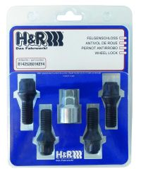 H&R Rim lock set tapered collar 60 M14 x 1,25 x 28 black