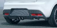 Giacuzzo rear diffuser for central exhaust carbon look fits for Kia Rio UB