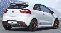 Giacuzzo rear diffuser for central exhaust carbon look fits for Kia Rio UB