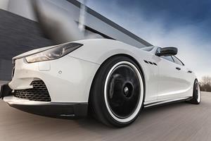 G&S front spoiler lip in carbon fiber fits for Maserati Ghibli M156