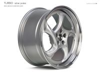 MB Design TURBO Silber glnzend lackiert Auenbett poliert Wheel 8,5x19 - 19 inch 5x108 bolt circle