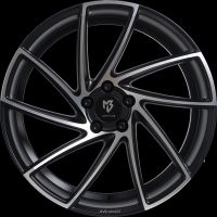 MB Design KV2 matt black polished Wheel 8.5x19 - 19 inch 5x100 bolt circle
