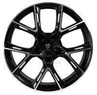 MB Design KX1 shiny black polished Wheel 9x21 - 21 inch 5x115 bolt circle