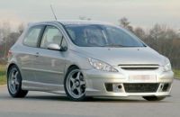 Frontbumper without side air in takes Rieger Tuning fits for Peugeot 307
