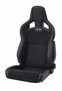 Recaro Cross Sportster CS mit Seitenairbag Kunstleder schwarz / Dinamica schwarz Fahrerseite mit ABE und Sitzheizung