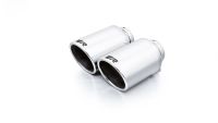Remus Tailpipe set 2 tailpipes 102 mm slanted, chrome-plated, with adjustable ball connection fits for _Endrohre 2 Endrohre schrg