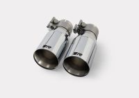 Remus Tail pipe set L/R consisting of 2 tail pipes  90 mm straight cut, chromed fits for _Endrohre 1 Endrohr gerade