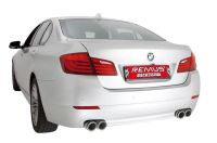 Remus sport exhaust with left/right each 2 tip(s)  84 mm Carbon Race fits for BMW 5er F10 2,0l 4 Cyl, 135kw