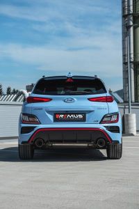 Remus Absorption sports silencer in the middle for left/right system (without tailpipes), incl. (EC) approval fits for Hyundai Kona 2.0l T-GDI 206kW (G4KH mit OPF)