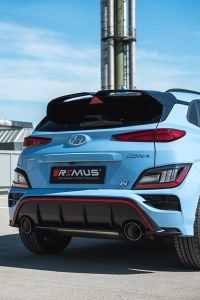 Remus Absorption sports silencer in the middle for left/right system (without tailpipes), incl. (EC) approval fits for Hyundai Kona 2.0l T-GDI 206kW (G4KH mit OPF)