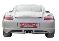 Remus RACING stainless steel sport exhaust system L/R, no catalytic convertor, 2 chromed stainless steel tips  90 mm fits for Porsche Cayman 2,7l 180kW