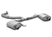 Remus Sport exhaust left/right (absorption principle)fits into the original skirt using integrated tail pipes,incl. connection tube for mounting of the sport exhaust,Installation/fitting at the serial mounting points.including mounting materialorigin