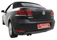 Remus Sportschalldmpfermit 2 Endrohren  84 mm Carbon Race passend fr Volkswagen Scirocco III 1,4l 118kW