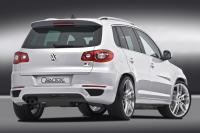 Caractere rear apron with cutout for double end tip left for cars with PDC and tow-bar fits for VW Tiguan